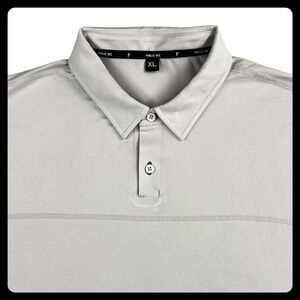 Public Rec Go-To Polo Shirt Men XL Gray Stripe Stretch Performance Golf Athletic